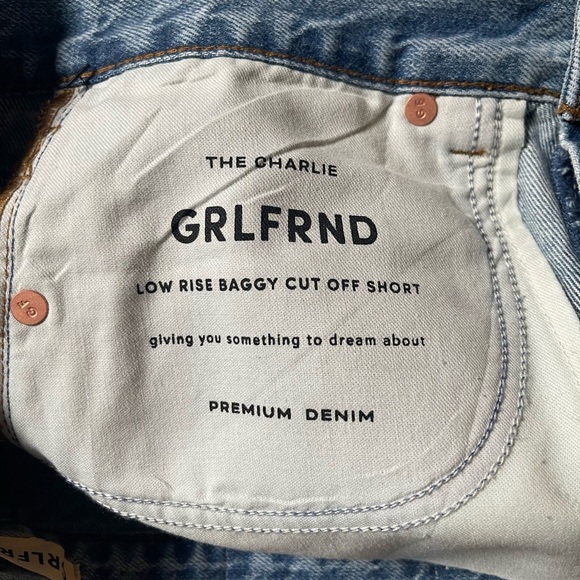 NEW GRLFRND Charlie Low Rise Baggy Cut Off Short in Fairfax North {$165} Sz 27 - Picture 13 of 14